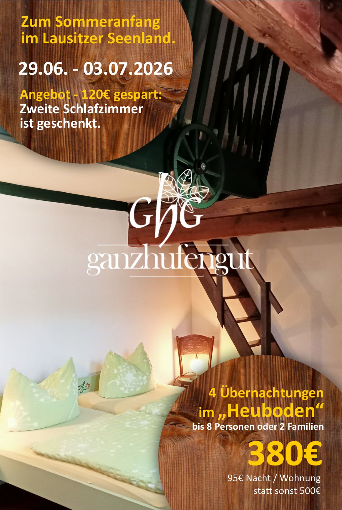 Ferienhof Ganzhufengut - Badespaß am Partwitzer See im Lausitzer Seenland